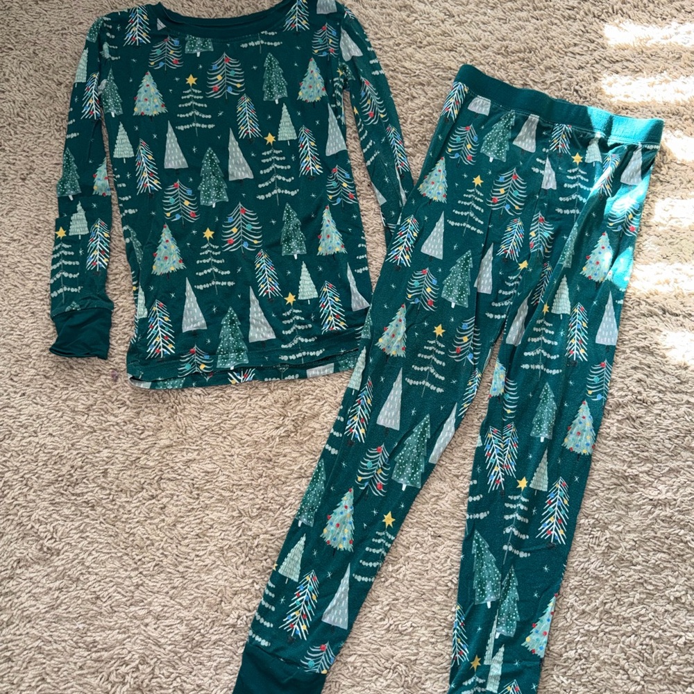 Little Sleepies Green Tree Pajama Set